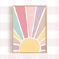 Pip+Phee Sunny Days Sunburst Art Print - Dusty Pink