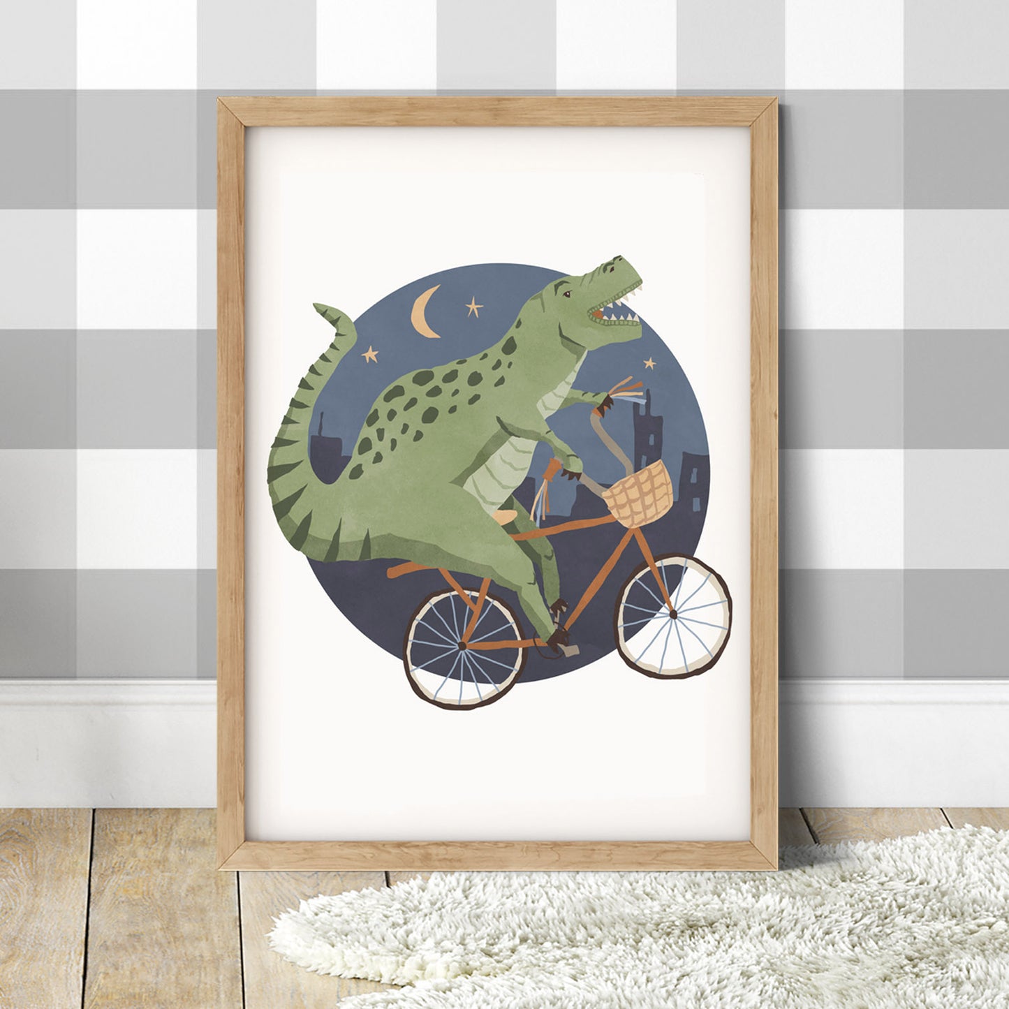 Pip+Phee Dino Riders Trex Art Print