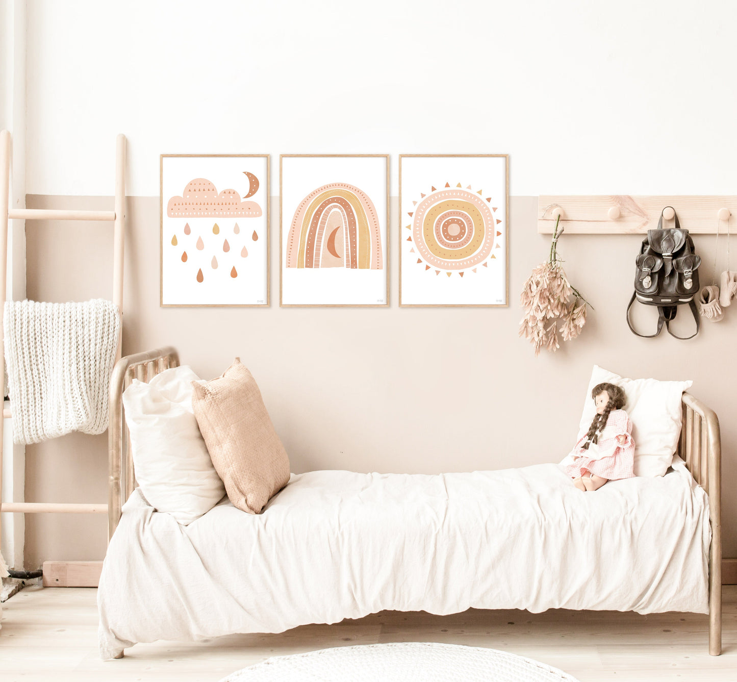 Pip+Phee Spring Rainbow Art Print - Sand