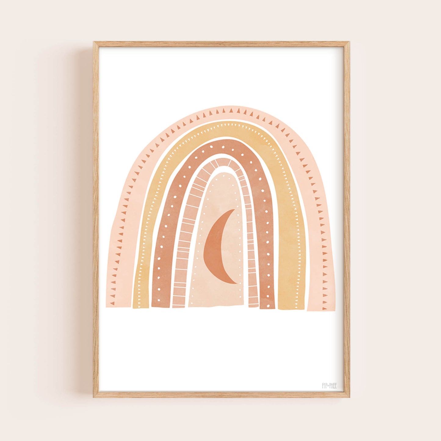 Pip+Phee Spring Rainbow Art Print - Sand