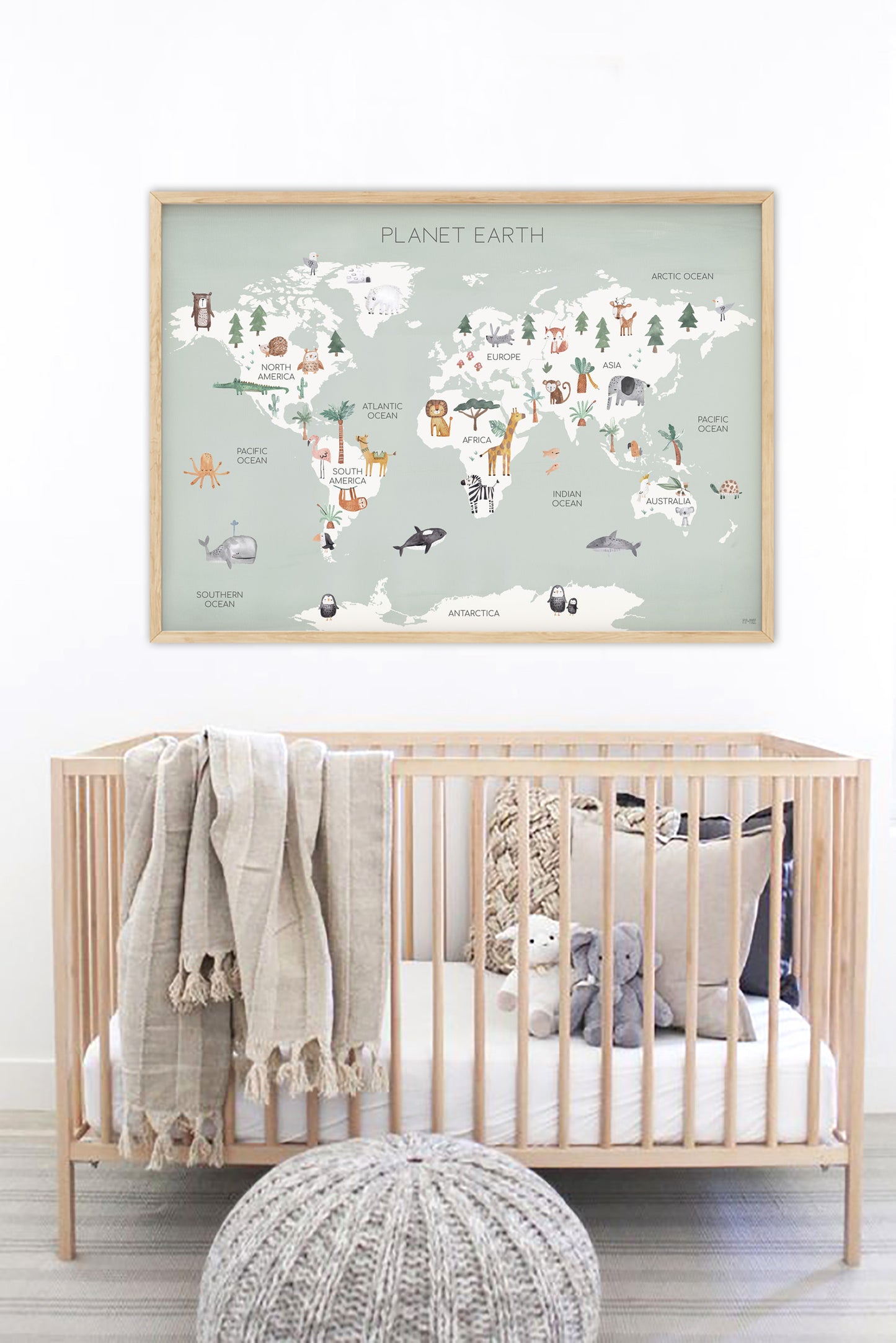 Pip+Phee Planet Earth Art Print - Sage