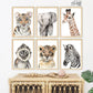 Pip+Phee Watercolour Jungle Lion Art Print