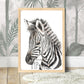 Pip+Phee Watercolour Jungle Zebra Art Print