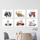Pip+Phee Rust Construction Truck Art Print - Landscape