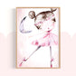 Pip+Phee Ballerina Art Print - Different Hair colours
