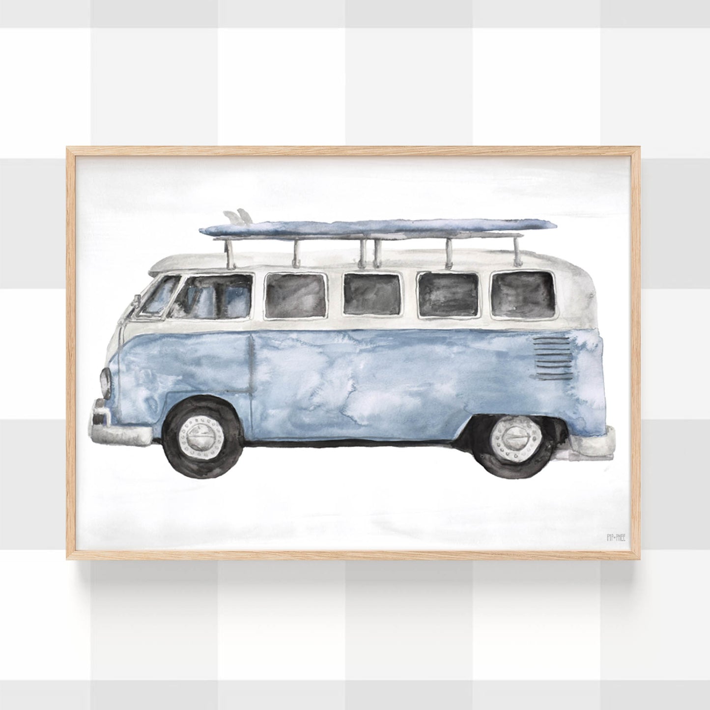 Pip+Phee Kombi Van Art Print - more colours available