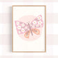Pip+Phee Daisy Butterfly Circle Art Print - Dusty Peach