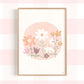 Pip+Phee Daisy Field Circle Art Print - Dusty Peach