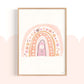 Pip+Phee Daisy Rainbow Circle Art Print - Dusty Peach