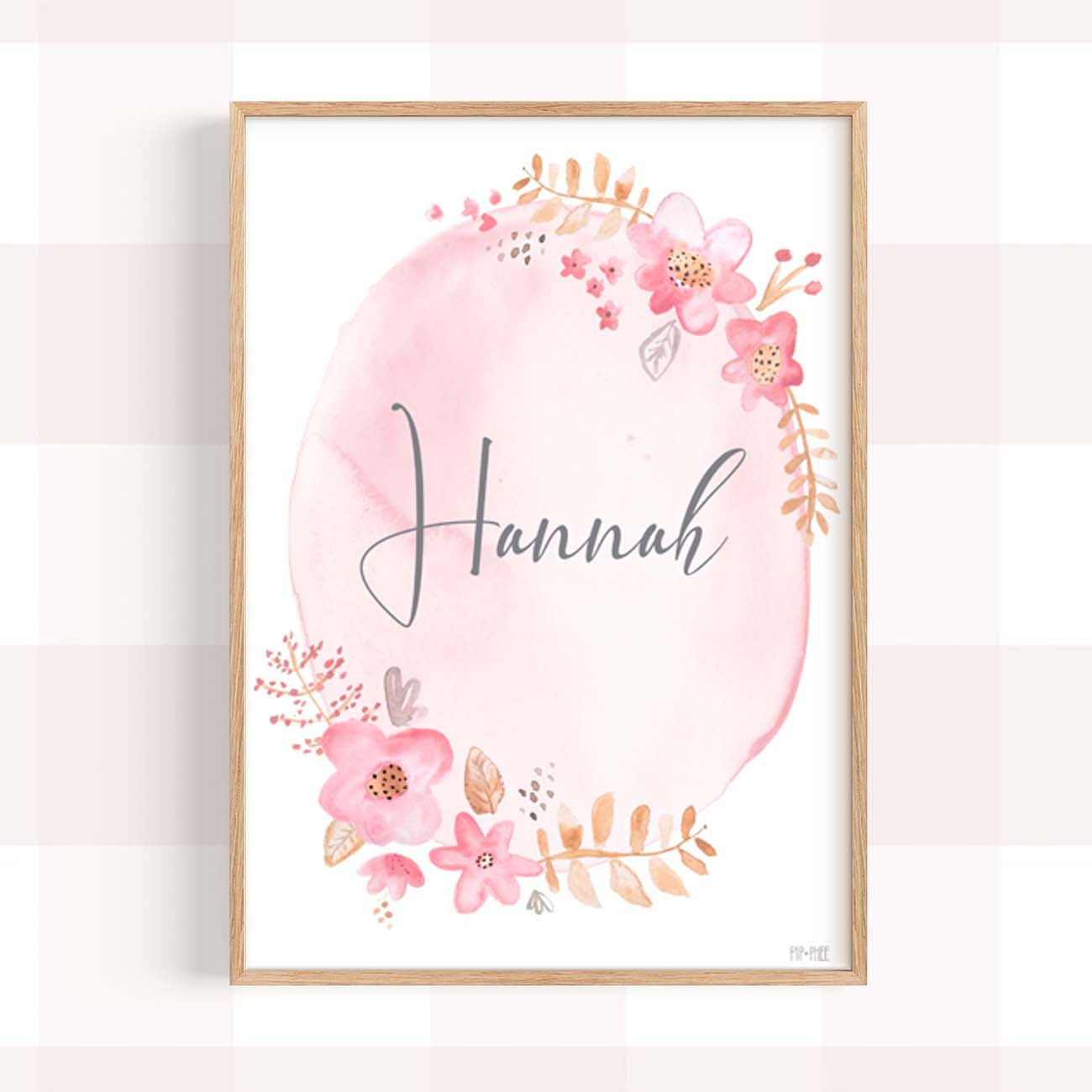 Pip+Phee Personalised Floral Name Art Print