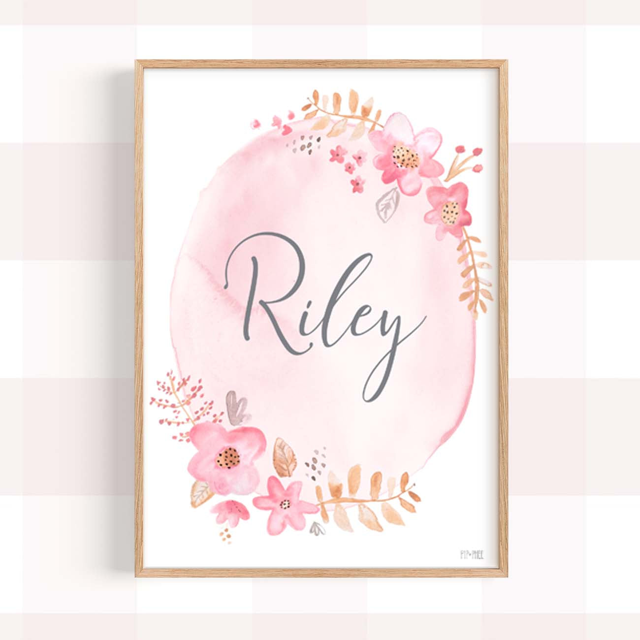 Pip+Phee Personalised Floral Name Art Print
