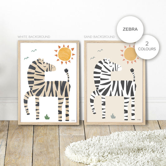 Pip+Phee Jungle Club Zebra Art Print