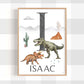 Pip+Phee Jurassic Dinosaur Name Art Print