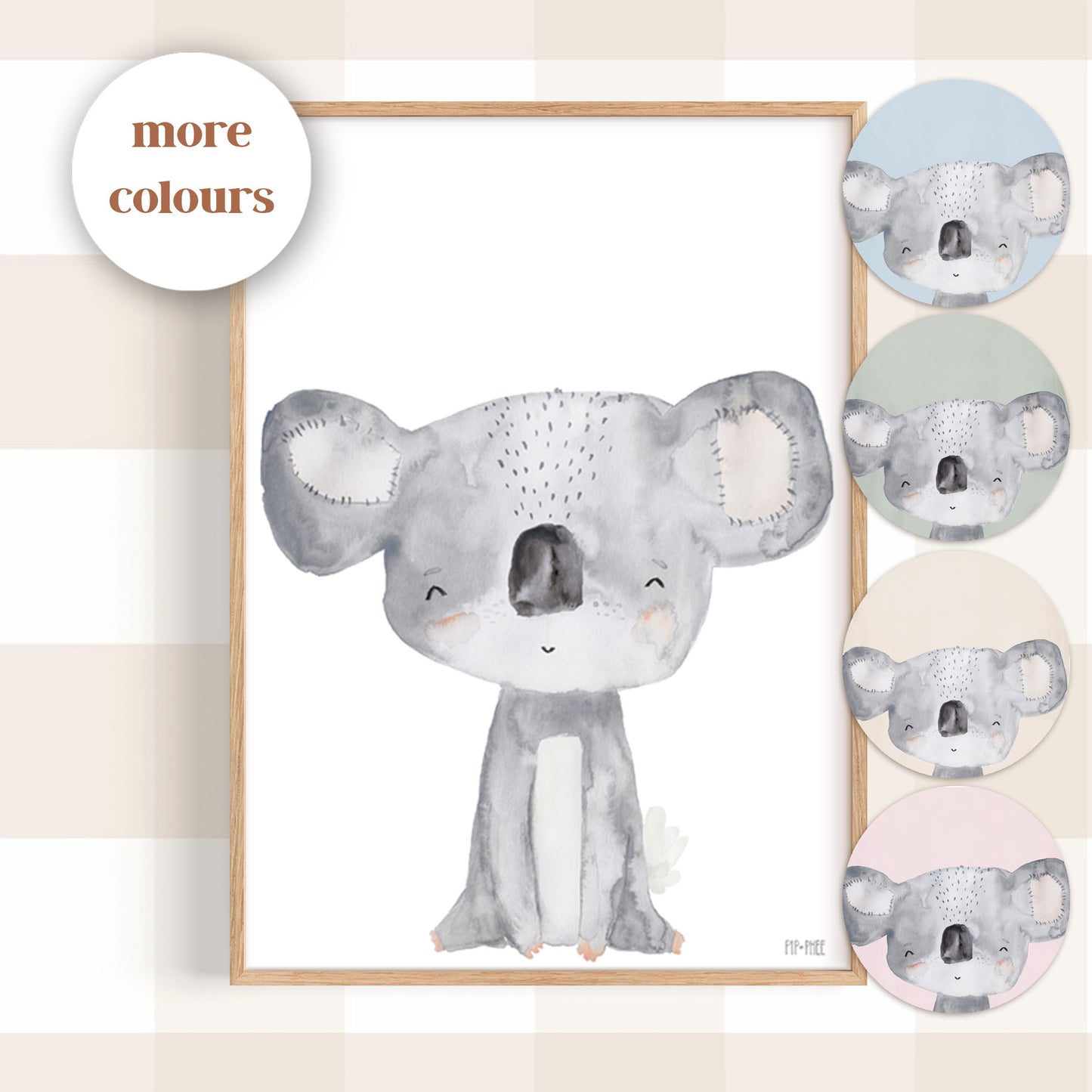 Pip+Phee Australian Animals Koala Art Print