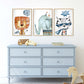 Pip+Phee Circus Elephant Art Print (Blue)