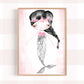 Pip+Phee Mermaid Art Print - Different Hair colours