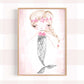 Pip+Phee Mermaid Art Print - Different Hair colours