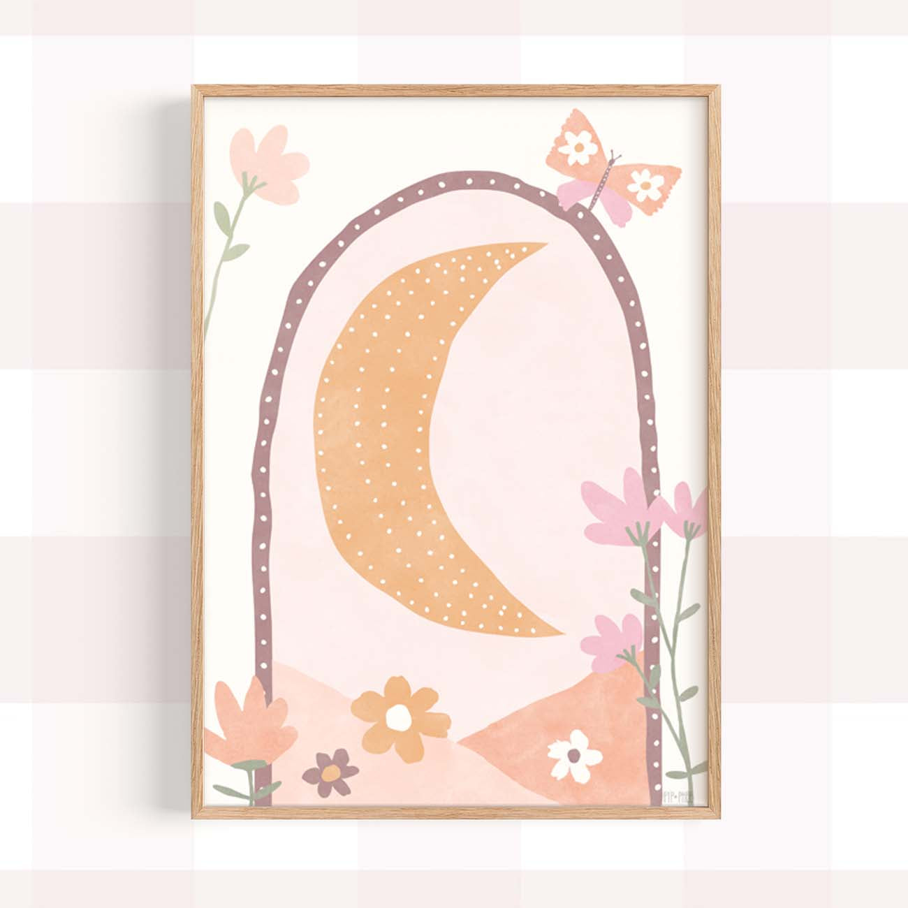 Pip+Phee Daisy Moon Art Print - Dusty Peach