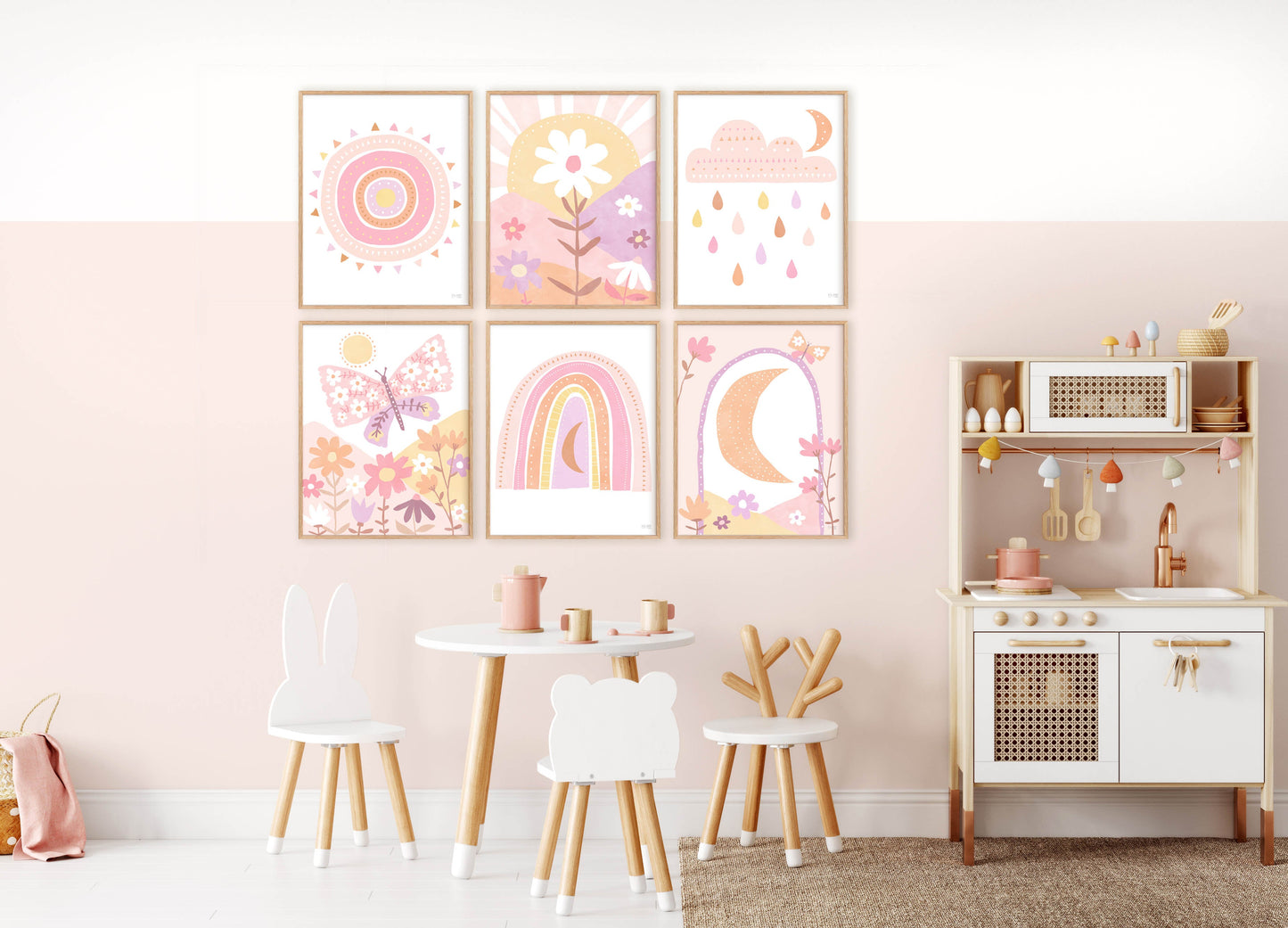 Pip+Phee Spring Rain Art Print - Pastels