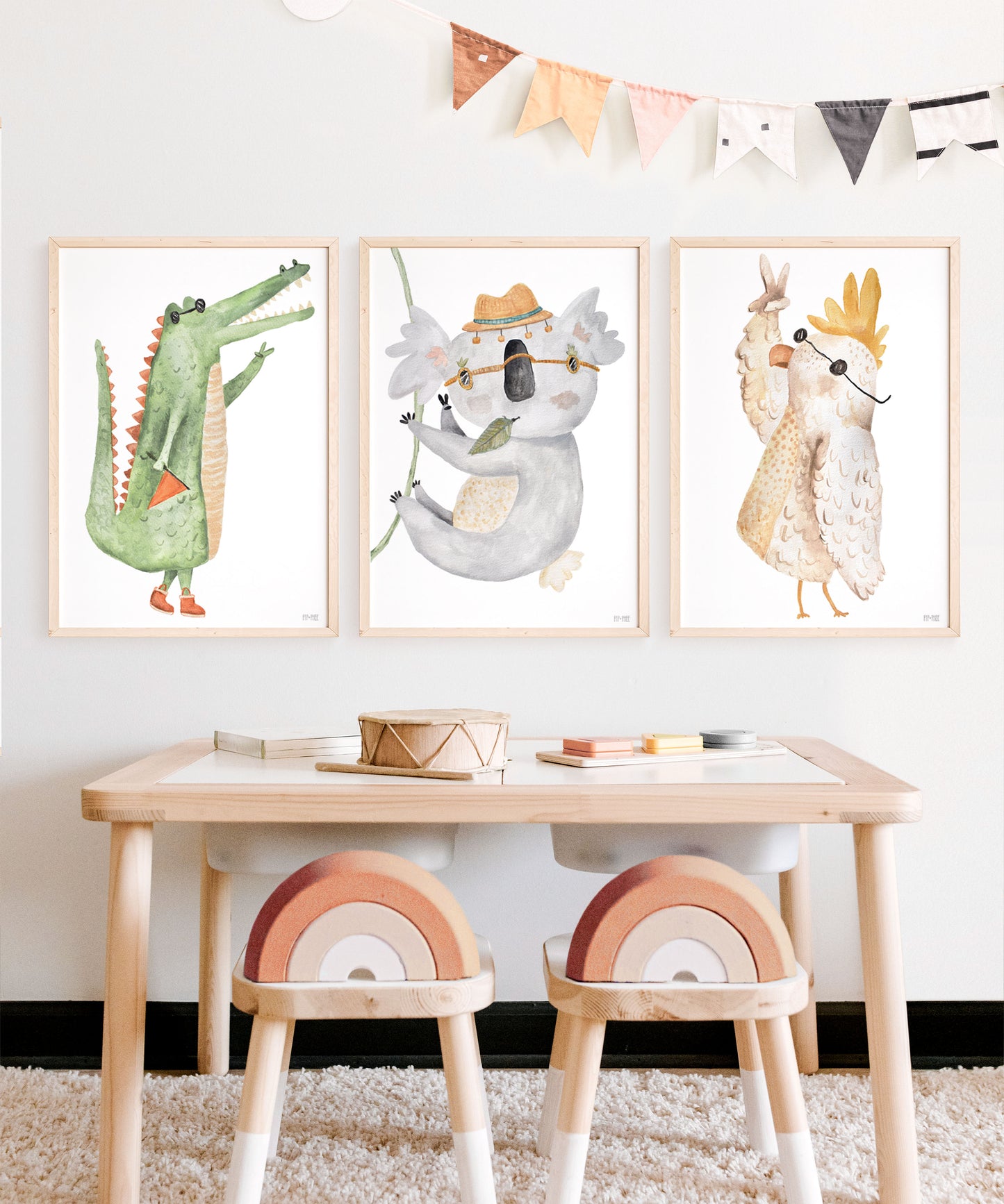 Pip+Phee Jungle Mates Crocodile Art Print
