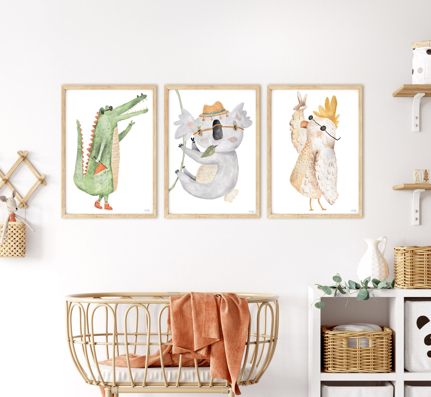 Pip+Phee Jungle Mates Crocodile Art Print