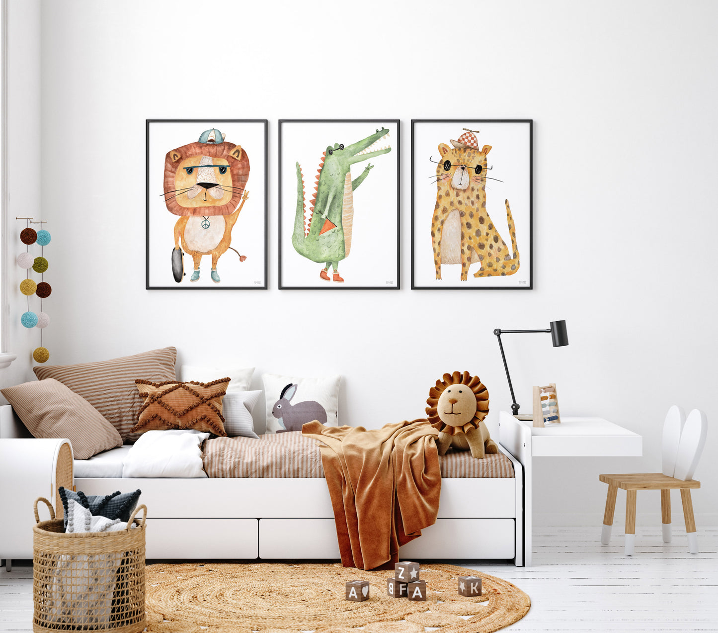 Pip+Phee Jungle Mates Crocodile Art Print