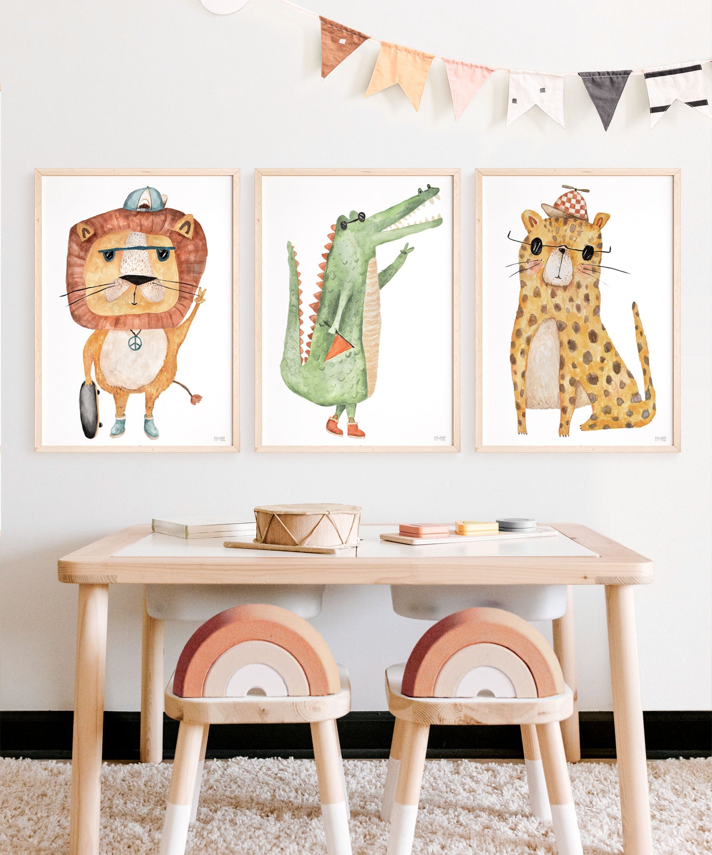 Pip+Phee Jungle Mates Crocodile Art Print
