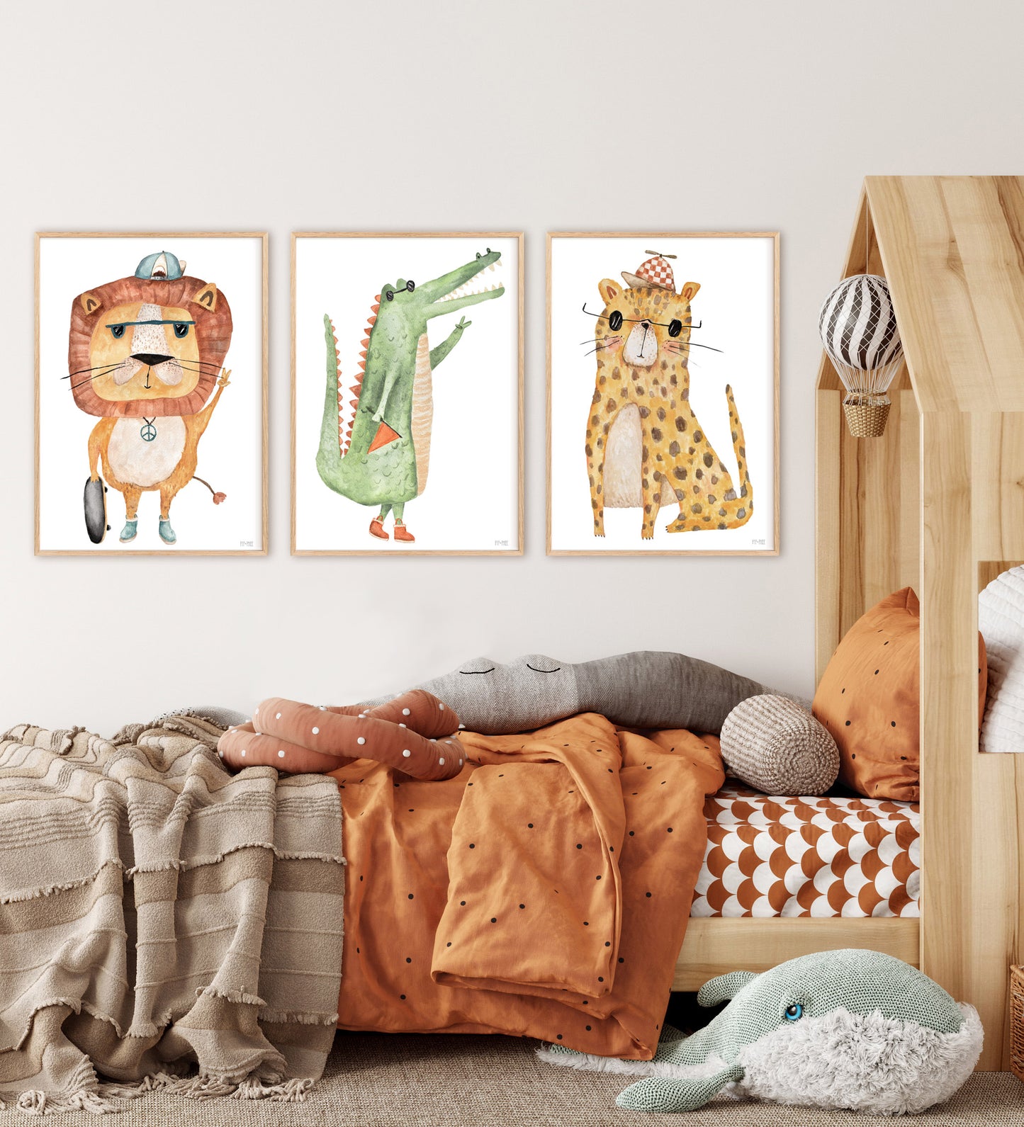 Pip+Phee Jungle Mates Crocodile Art Print
