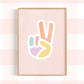 Pip+Phee Rainbow Peace Hand Art Print - Pastels
