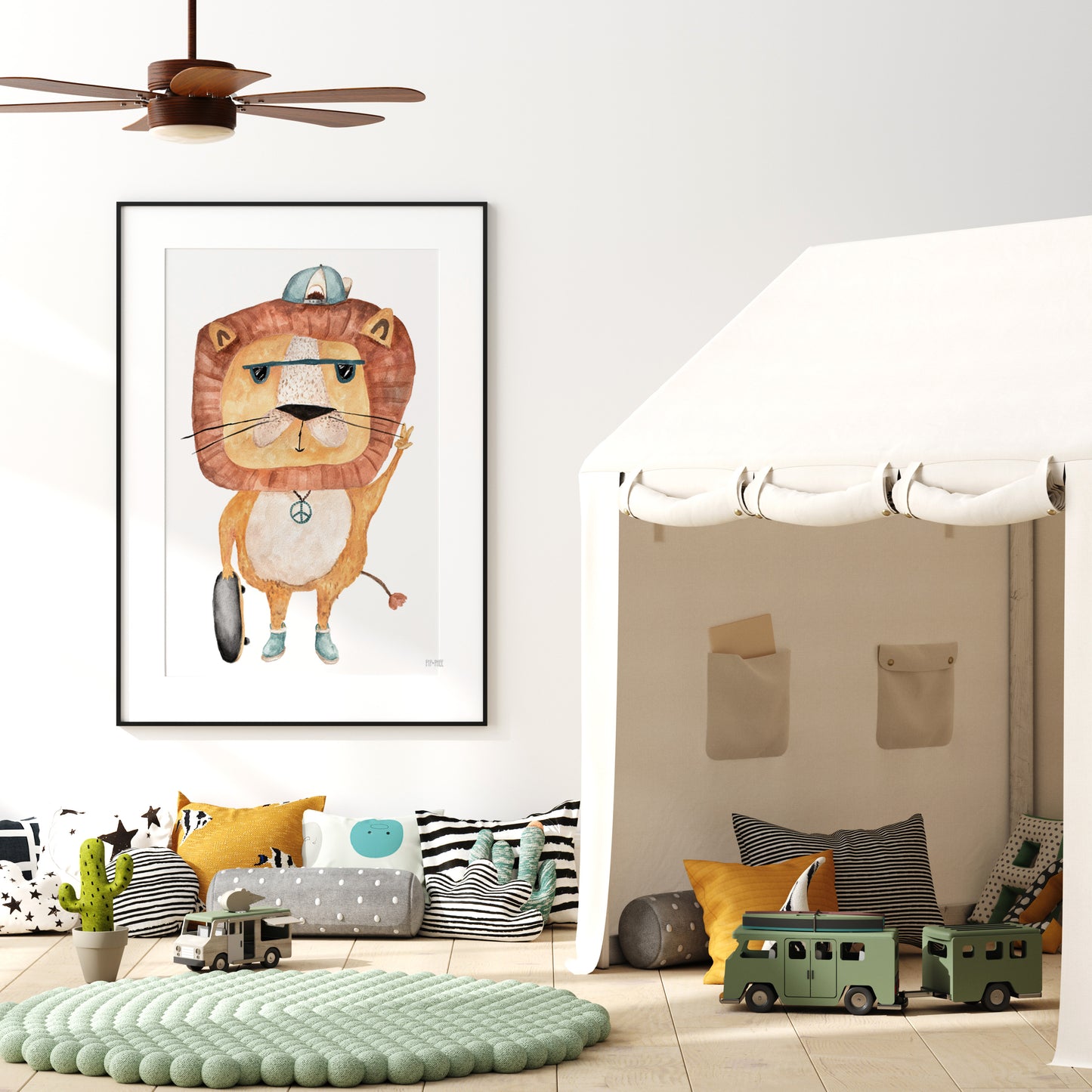 Pip+Phee Jungle Mates Lion Art Print