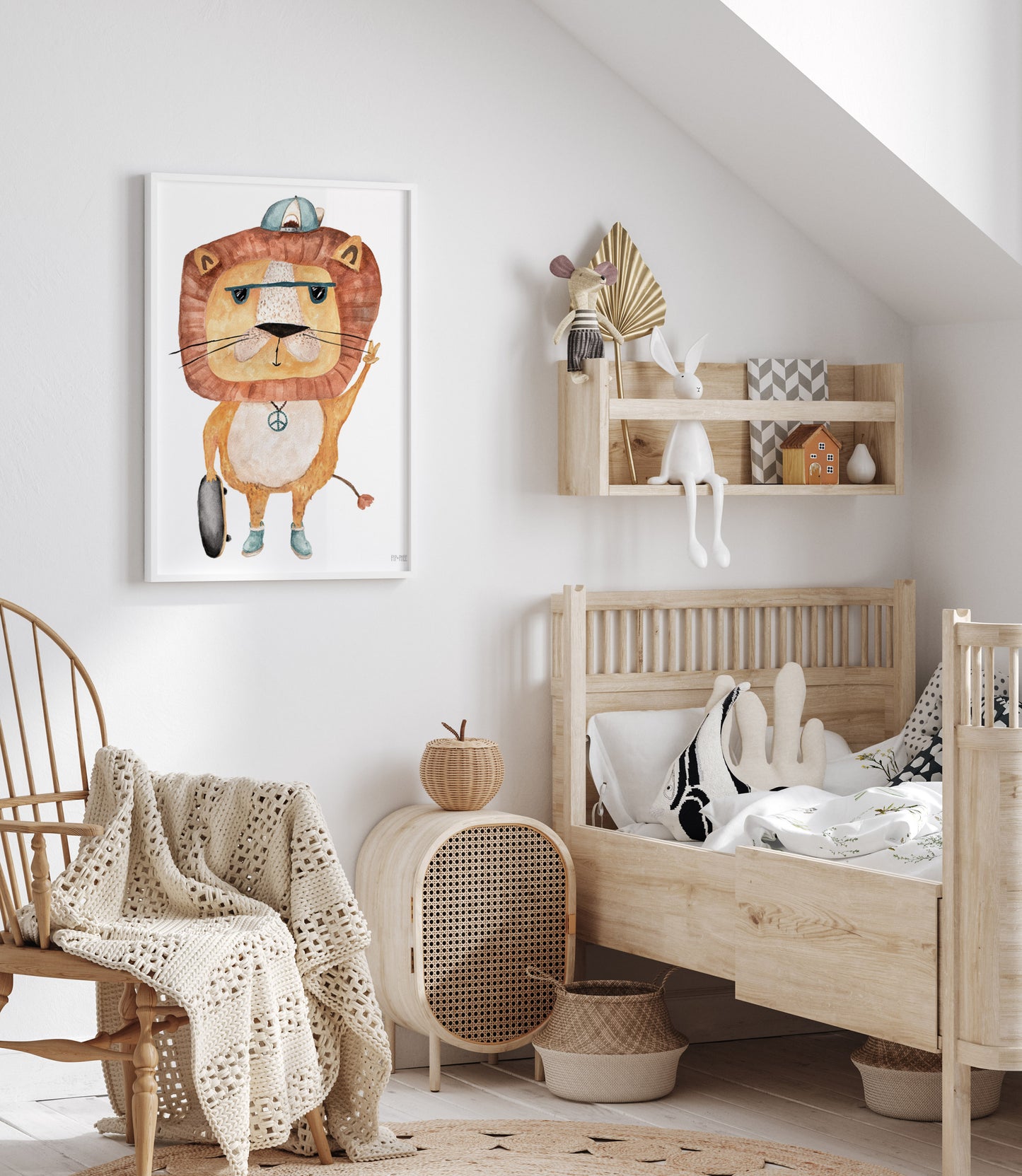 Pip+Phee Jungle Mates Lion Art Print