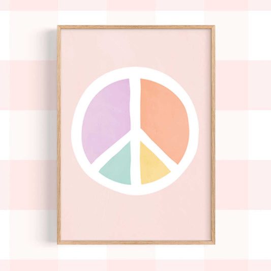 Pip+Phee Rainbow Peace Art Print - Pastels