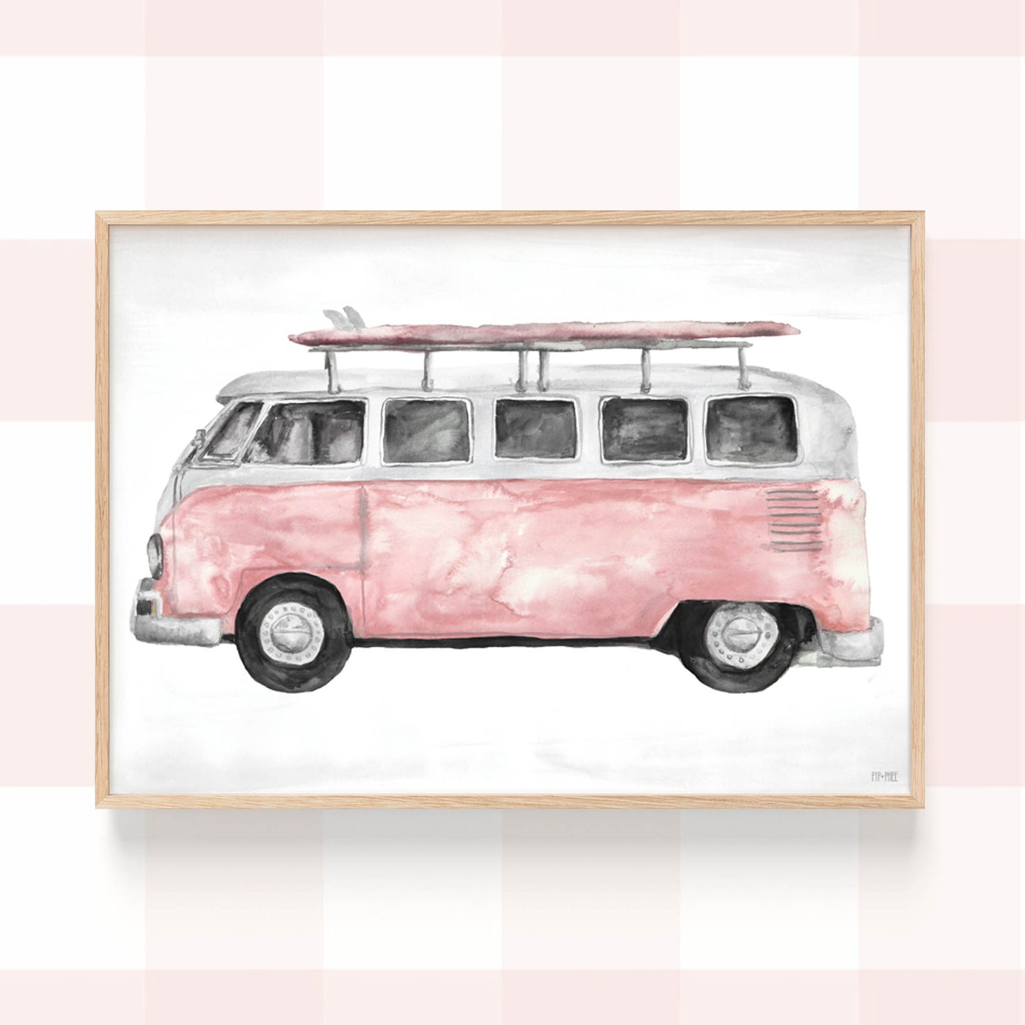 Pip+Phee Kombi Van Art Print - more colours available