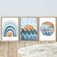 Pip+Phee Watercolour Rainbow Art Print - Surf Blues
