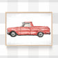 Pip+Phee Hotrod Ute Car Art Print - more colours