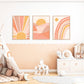Pip+Phee Sunny Days Sunburst Art Print - Corals