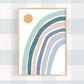 Pip+Phee Sunny Days Rainbow Art Print - Dusty Blue