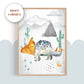 Pip+Phee Dinosaur Triceratops Watercolour Art Print