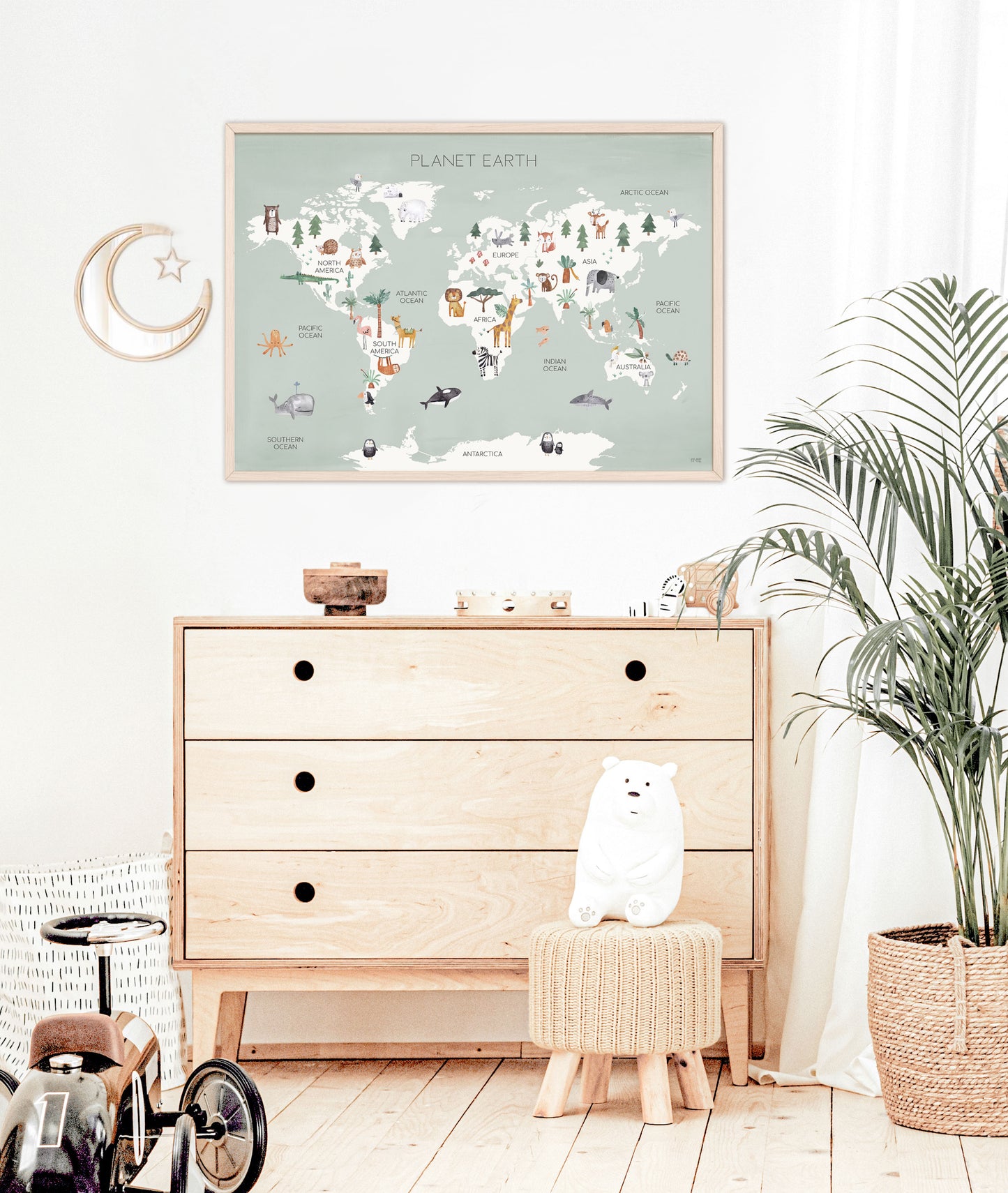 Pip+Phee Planet Earth Art Print - Sage