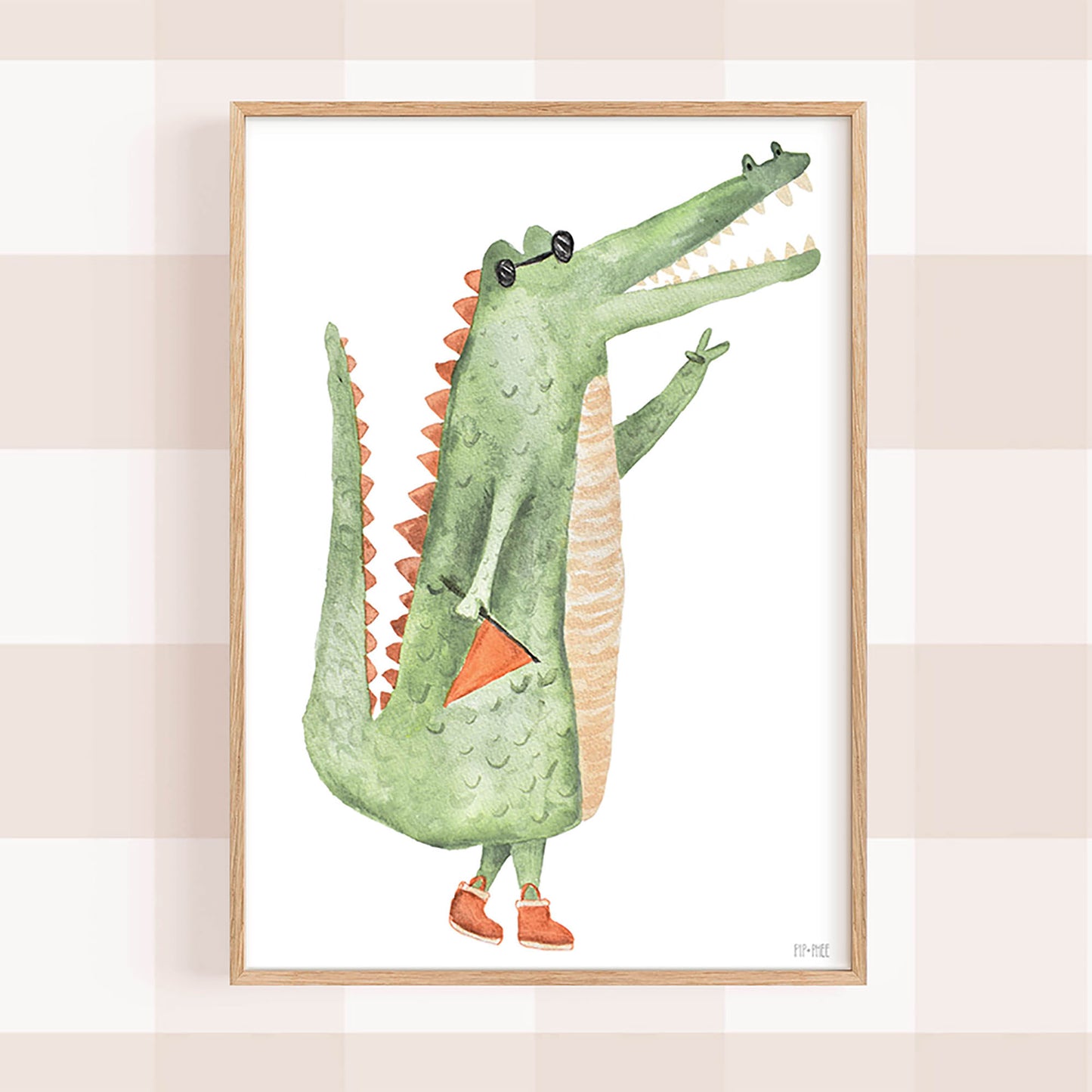 Pip+Phee Jungle Mates Crocodile Art Print