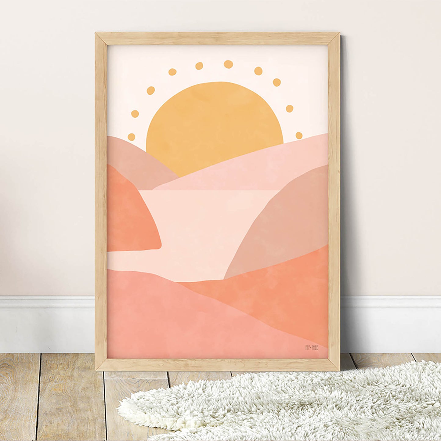 Pip+Phee Sunny Days Mountain Art Print - Corals