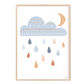 Pip+Phee Spring Rain Art Print - Dusty Blue