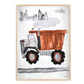 Pip+Phee Rust Construction Truck Art Print