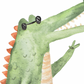 Pip+Phee Jungle Mates Crocodile Art Print