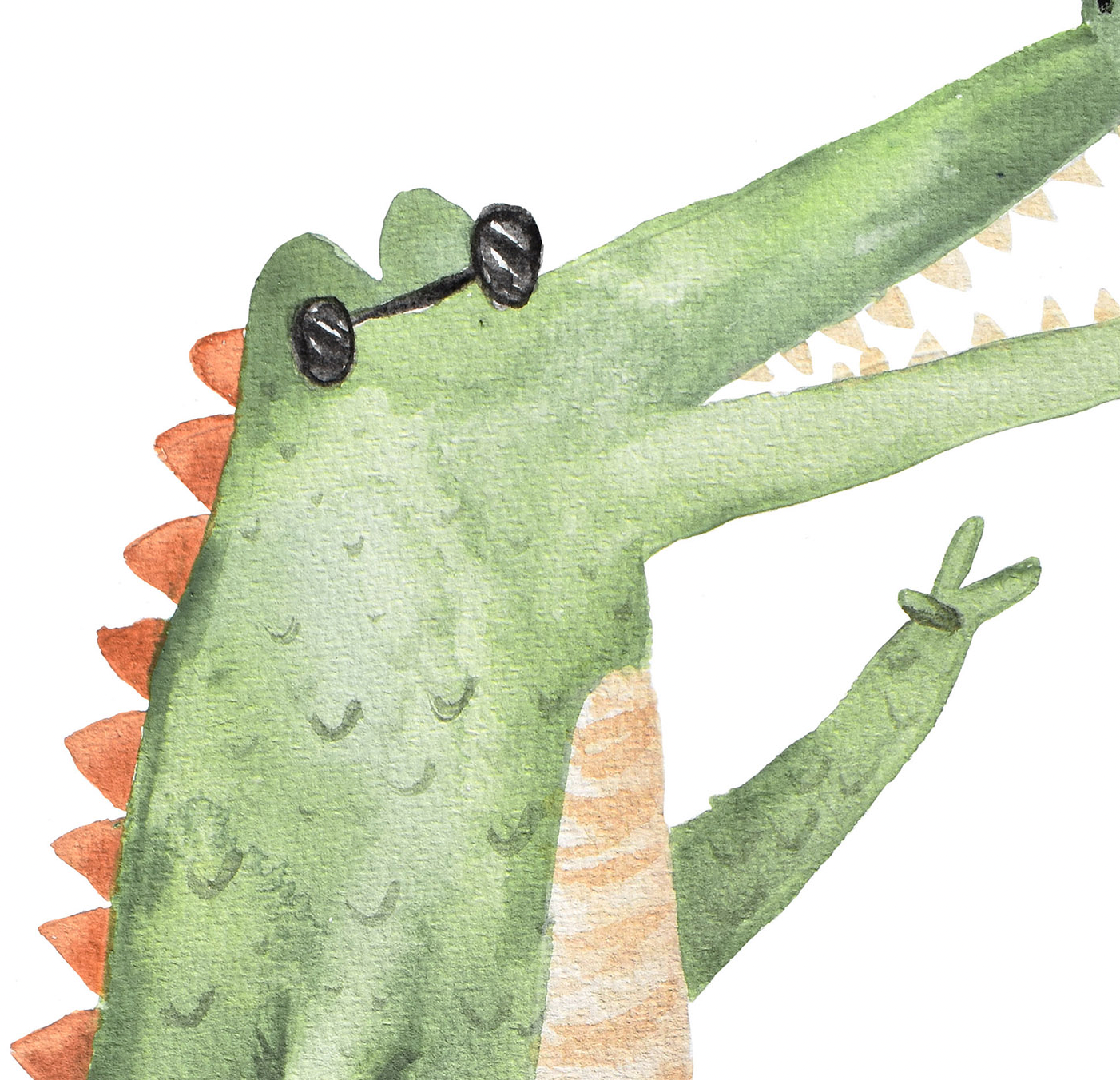 Pip+Phee Jungle Mates Crocodile Art Print