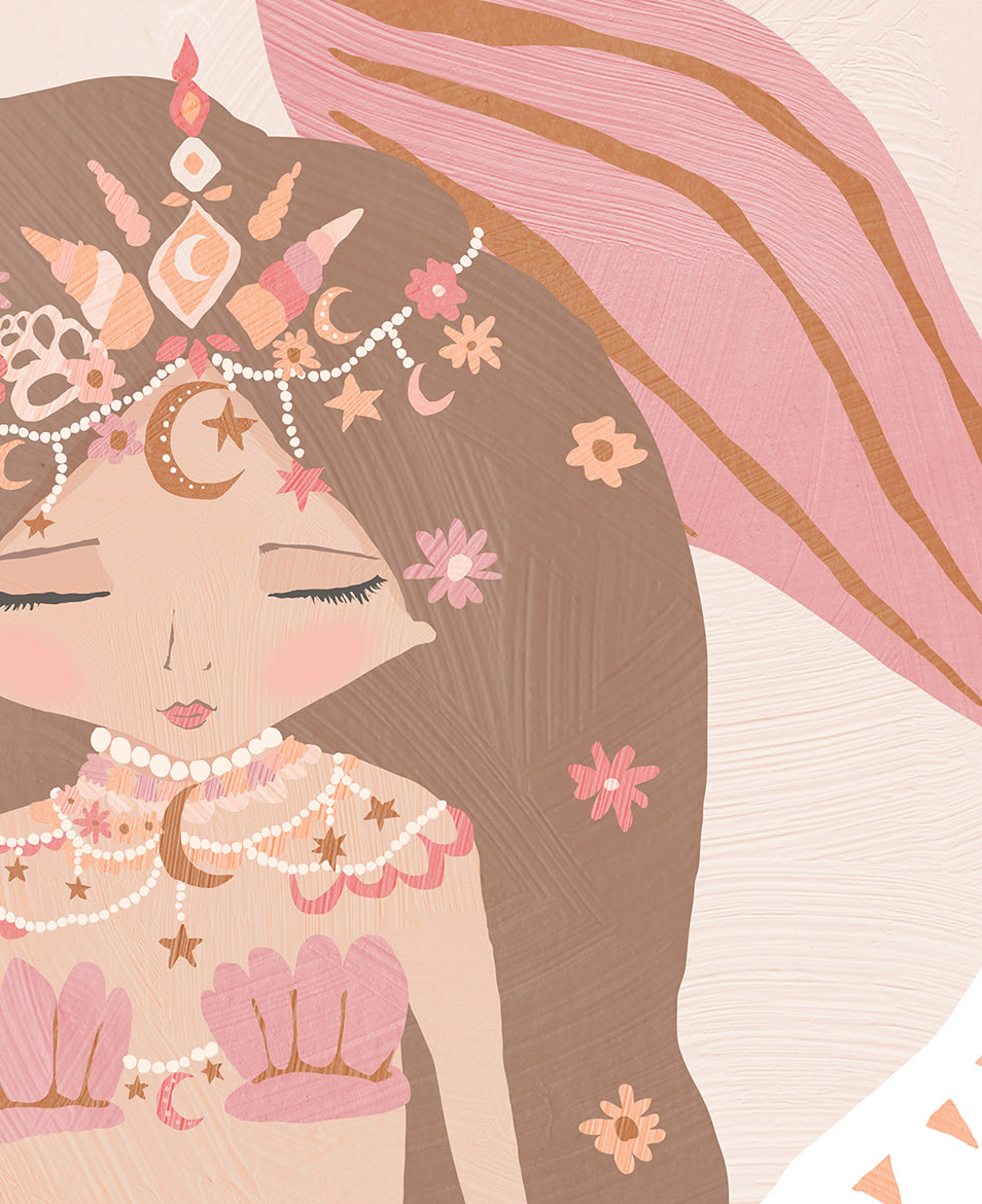 Pip+Phee Cosmic Mermaid Goddess Art Print - Dusty
