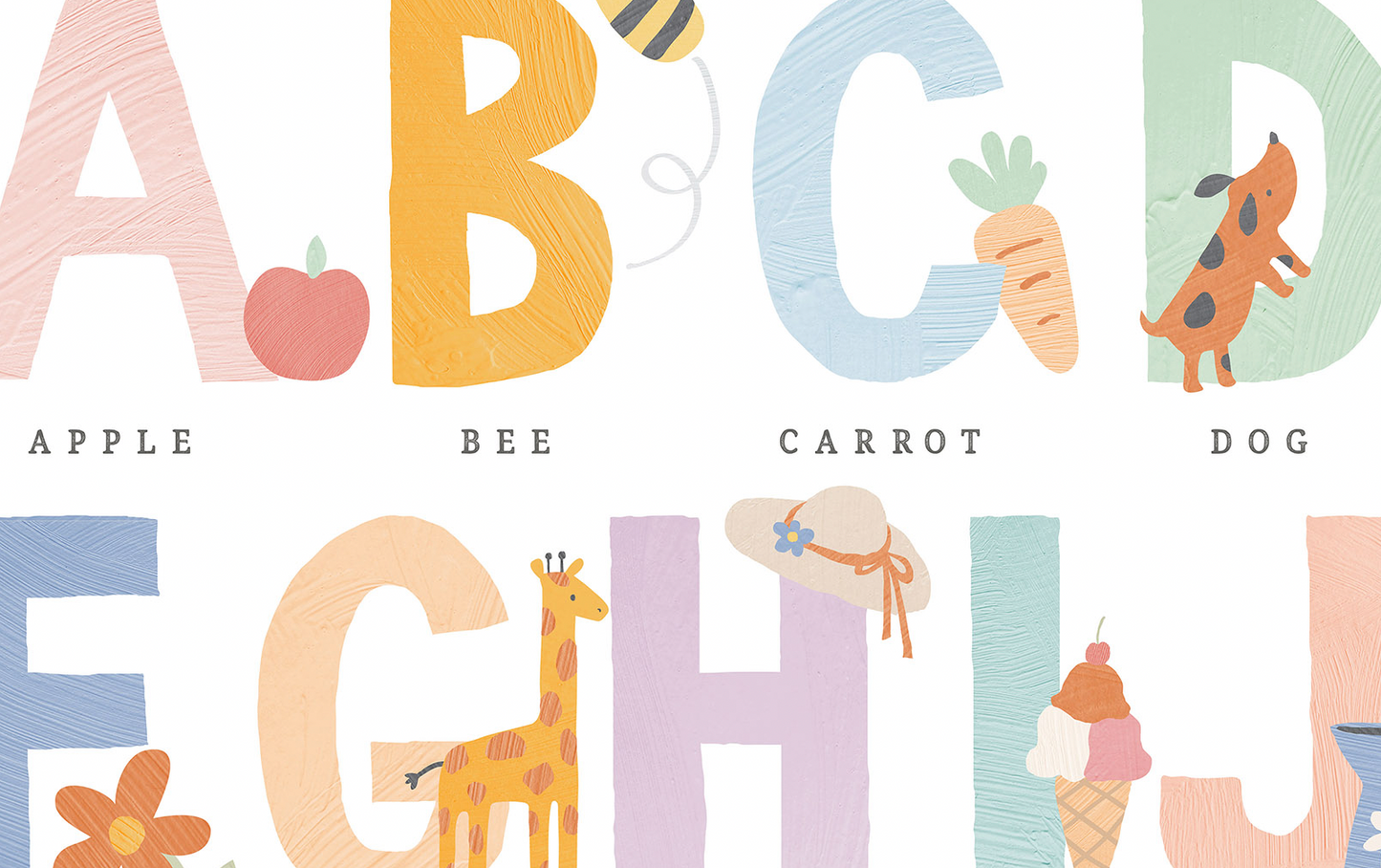 Pip+Phee Clever Cookie Alphabet Art Print - Dusty Pastel