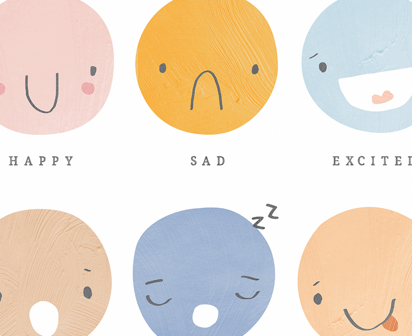 Pip+Phee Clever Cookie Emotions Art Print - Dusty Pastel