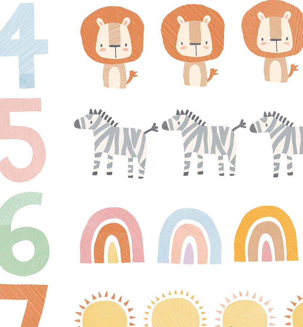 Pip+Phee Clever Cookie Count to 10 Art Print - Dusty Pastel