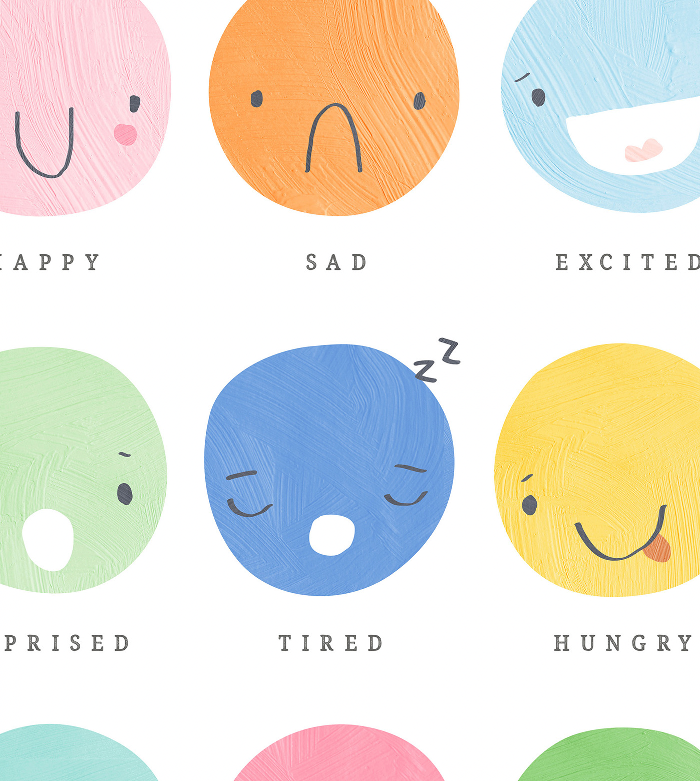 Pip+Phee Clever Cookie Emotions Art Print - Bright
